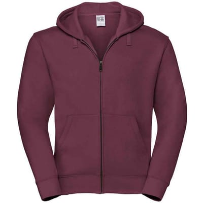 Russell Heren Authentiek Sweatshirt met capuchon (Bourgondië)