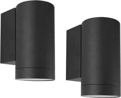 Moderne Zwarte Outdoor Wandlamp IP65 Up Down voor Tuin en Buiten