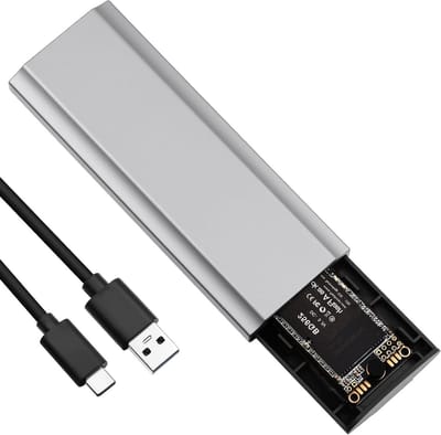 M.2 NVMe SSD behuizing, USB 3.2 Gen 2 externe NVMe enclosure, aluminium zonder gereedschap, 10Gbps USB C adapter met UASP & TRIM ondersteuning voor M&M+B sleuf 2230