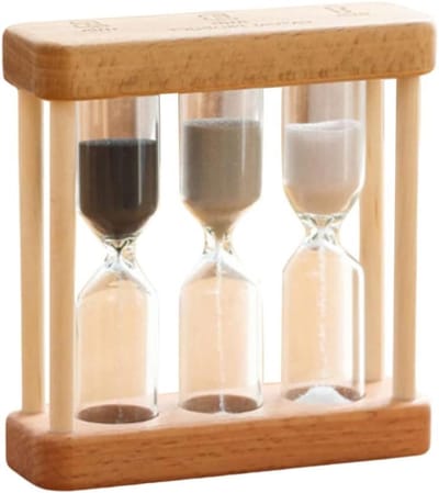 Zandloper Set - Keuken Timer - Tijd Beheer - 3-in-1 Ontwerp - 3-5-1 Minuut - Zwart Wit Grijs