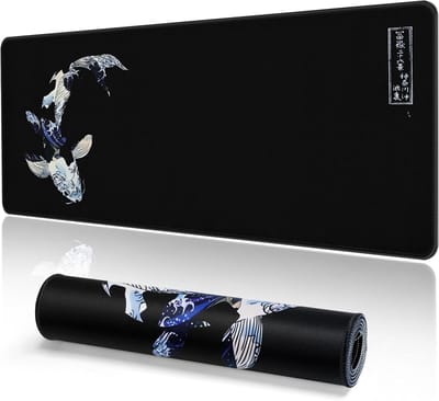 Japanese Gaming Mouse Pad XXL 800 x 300mm - Grote Desk Mat - Gestikte Randen - Waterdicht - Antislip voor PC - MacBook - Laptop - Verbetert Precisie en Snelheid