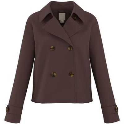 ESMARA Dames korte trenchcoat (Bruin, 36)