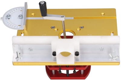 Molenbasis voor houtbewerking met verstelbare lift en bovenplaat voor motoren van 64mm tot 66mm, ideaal voor frezen, trimmen en afschuinen