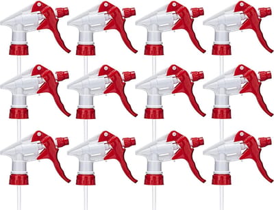 Trigger Sproeier - Spuitkop Fles - Reinigen Tuinieren - Verstelbaar Lekvrij - Past 16oz 32oz - Rood Wit