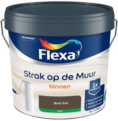 Flexa - Strak Op De Muur Binnen Mat - Bold Soil - Mengverf - 5 L