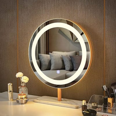 Verlichte Make-up Spiegel - Hollywood Spiegel Staand - Perfecte Make-up - Drie Kleurtemperaturen - 40 45 50cm - Zwart