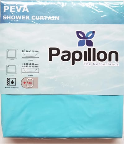 Papillon - Douchegordijn - PEVA - 180x200 cm - Oceaan Blauw