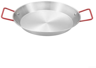 Dailygoods- Zeevruchtenpan Roestvrij staal - Draagbare Paellapan - Antiaanbaklaag - Kookplaat - Snackbak - 20 cm