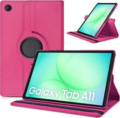 Arara Hoes Geschikt voor Samsung Galaxy Tab A11 - 360° draaibaar - tablethoes - Pink