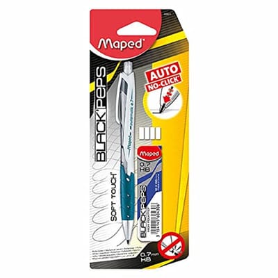 Automatisch mechanisch potlood 0,7 mm met soft grip en verwisselbare gumtips