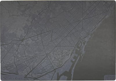 Place Maps Placemat Stadskaart Brugge - Kunstleer - Leigrijs - 1 Stuk