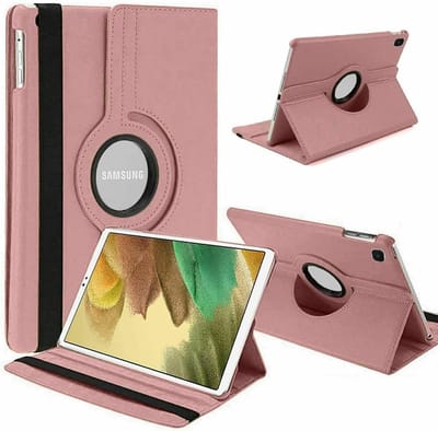 Tablethoes Geschikt voor: Samsung Galaxy Tab A7 Lite 8.7 inch (2021) hoesje 360° draaibaar (rosegoud)