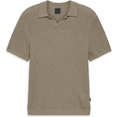 Bugatti Herren Gebreide polo regular fit van een katoenmix