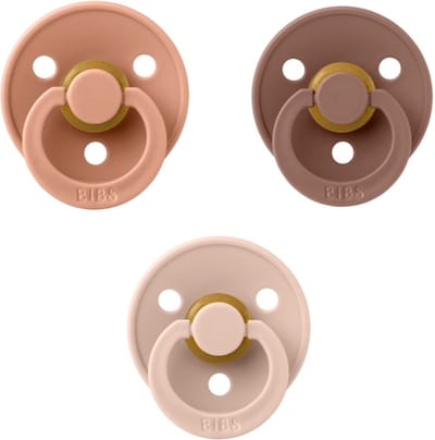 Bibs fopspenen 0-6 maand set 3 stuks Peach,Blush en Woodchuck Maat 1