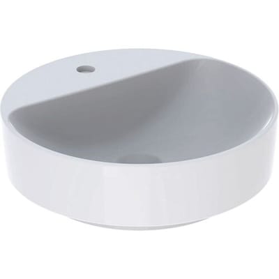 Geberit VariForm Countertop washbasin, round, with tap hole bench 500.770.01.2