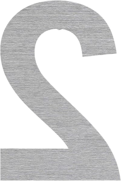 Huisnummer - Adresbord Nummer - Adres Aangeven - Roestvrij Staal - 30 cm - Zilver