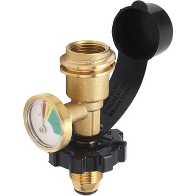 Adaptateur de réservoir de gaz POL, vanne de service de réservoir POL LP vers adaptateur de réservoir de gaz QCC1 avec jauge