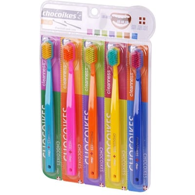 5 Pièces Brosse à Dents Écologique à Poils Doux Fibre Douce Nano Soin d'Hygiène Buccale Adulte Brosse à Dents Domestique blue