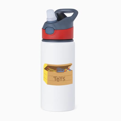 Hacebo® - Speelgoed waterfles met rietje rood - Kind - baby's - Speelgoed box - toys - cadeau voor een peuter - water fles - 650ML