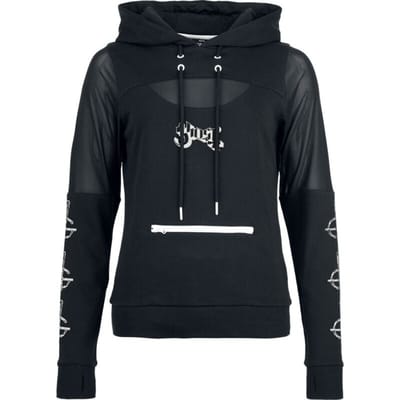 Ghost Trui met capuchon - EMP Signature Collection - S tot XXL - voor Vrouwen - zwart