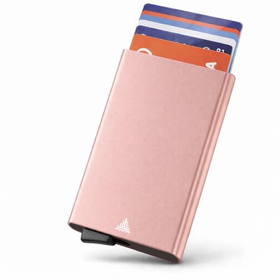 The Verge® - Pasjeshouder Uitschuifbaar - Kaarthouder - Pasjeshouder Vrouwen - RFID Creditcardhouder - Pashouder - 6 tot 7 pasjes - Rose Goud - Incl. Luxe Cadeauverpakking