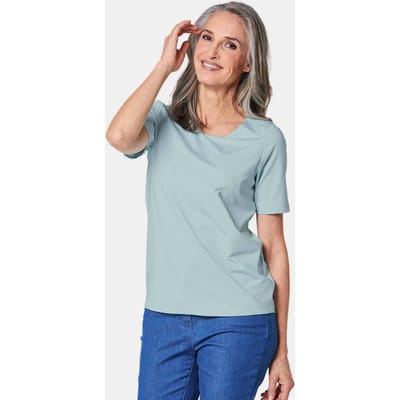 Verzorgd shirt dat mooi in model blijft - lichtblauw - Gr. 44 van Goldner Fashion