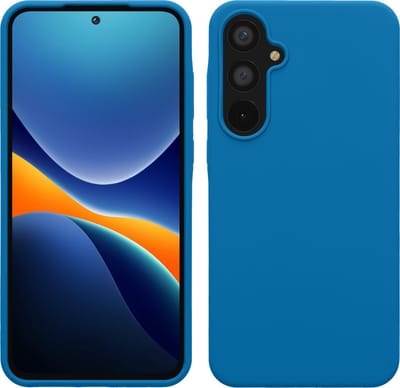 kwmobile telefoonhoesje geschikt voor Samsung Galaxy A55 5G - Hoesje met siliconen coating - Smartphone case in Caribisch blauw