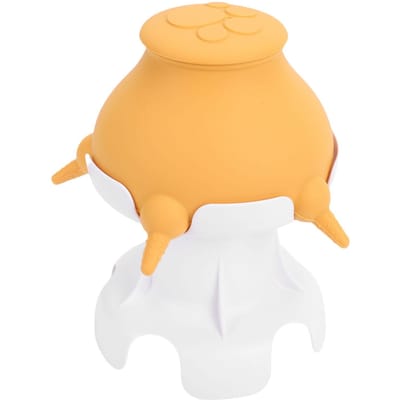 Biberon pour chiot Multifonctionnel Silicone de Qualité Alimentaire Surélevé Abreuvoir à Eau Lait pour Chiot Station d'Allaitement orange