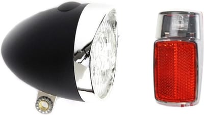 Falkx LED fietsverlichtingsset - koplamp en achterlicht met reflector - inclusief batterijen