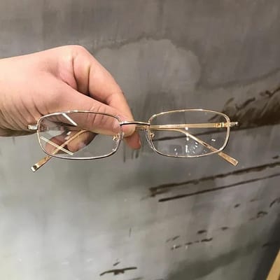 Vintage Metalen Frame Halfrand Bril Y2K Stijl Feestdecoratie Zonder Glas Fotografie Accessoires voor Vrouwen Monturas De Lentes Mujer