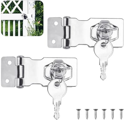 3 inch sleutelslot metalen veiligheidsslot met sleutelhangerslot sleutelslot hasp knop slotbalk voor kastdeur lade schuurdeurslot (sleutel universeel 96X32mm)