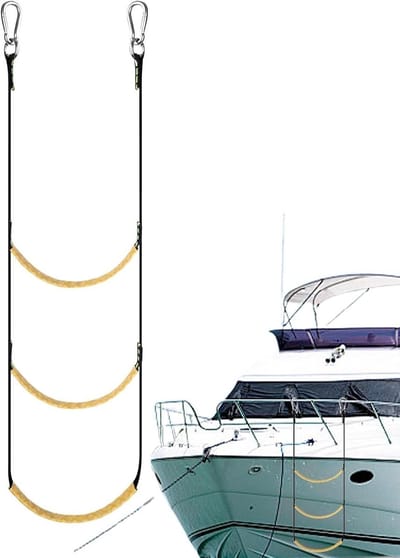 Touwladder - Instapladder - Watersport - Antislip ontwerp - 5.5cm breed - Zwart