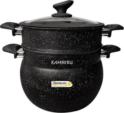 Couscoussier/stomer/kookpan 3-in-1 - Ø 24 cm - 8 liter - Aluminium - Geschikt voor alle warmtebronnen