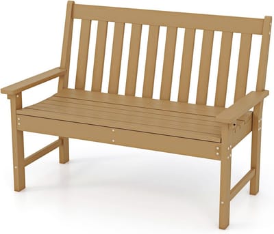 2-zits Tuinbank Weerbestendig met Rugleuning en Armleuningen voor Balkon en Tuin