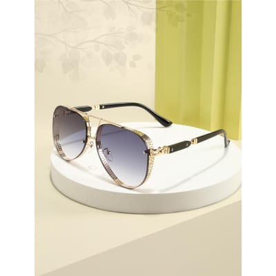 Een paar retro grote metalen gaas dames mode zonnebrillen damesbrillen temperament buiten reizen vakantie goede kwaliteit gray