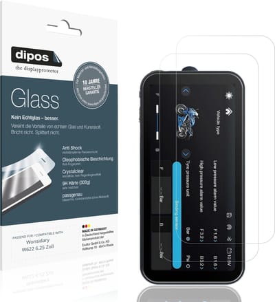 dipos – 2x Pantserfolie geschikt voor Wonsidary W622 6.25 Zoll | 9H Screenprotector