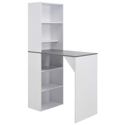 vidaXL - Bartafel - met - kast - 115x59x200 - cm - wit
