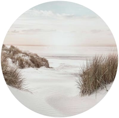 Glasschilderij Horizon aan het strand - Ø 70 - Glas - REINDERS