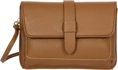 BRIC'S Leren Schoudertas Gondola Garofano Mini Purse Leather Bruine