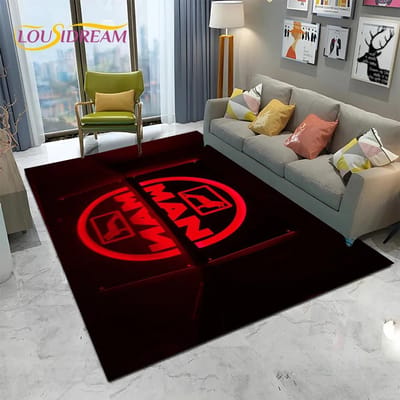 Man Truck Logo Serie Bedrukking Tapijt Vloerkleed voor Thuis Woonkamer Slaapkamer Bank Deurmat Decor, Kinderkamer Vloerkleed Vloermat 60*90cm