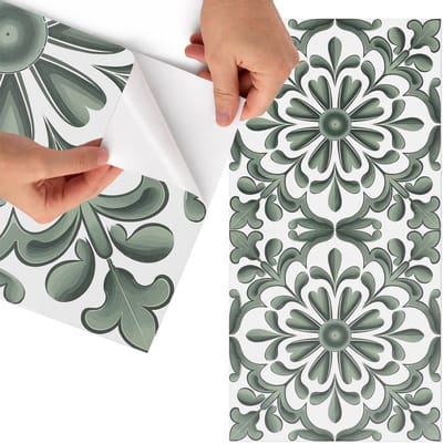 Tulup Meubelfolie - Boho-ornamenten Wrapfolie Keuken - 75x150 cm - Groente Meubelfolie - Plakfolie Meubels - Boho Meubelfolie - Decoratiefolie Zelfklevend - Slaapkamer decoratie - Bloemen en planten