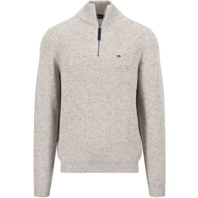Fynch-Hatton Trui Troyer Zip Donegal Winter White / male