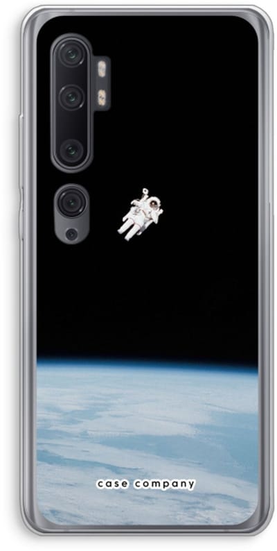 Case Company® - Hoesje geschikt voor Xiaomi Mi Note 10 Pro hoesje - Alone in Space - Soft Cover Telefoonhoesje - Bescherming aan alle Kanten en Schermrand