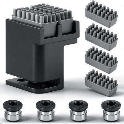4 Siliconen Reinigingsborstels en Adapters voor 3D Printers, Dubbele Borstelkop en Accessoires voor Efficiënte Reiniging