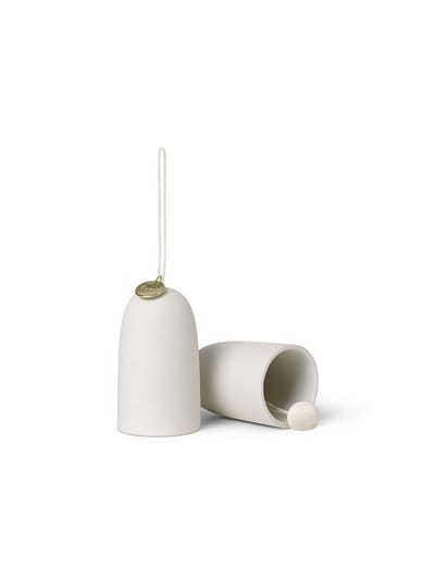 Ferm Living - Bell Keramikornament - Set van 2 - wit
