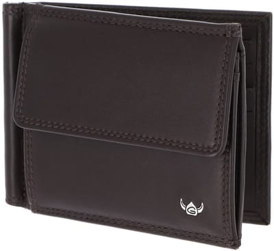 Golden Head Leren portemonnee geldclip Polo RFID Protect Clip-Scheintasche 1921 Dunkelbraun donkerbruin