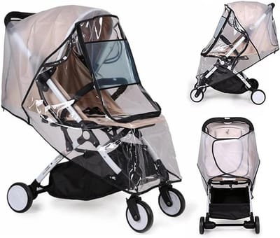 Universele Regenhoes voor Kinderwagens met Waterdichte en Winddichte Bescherming, Grote Transparante Kijkvenster, Geschikt voor Diverse Modellen