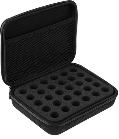 Dailygoods- Draagtas Hard Shell - Opbergtas voor Etherische Olieflessen - EVA Materiaal - Schokbestendig - Zacht Sponsmateriaal - Handzaam en Veilig