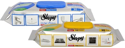 Sleepy Easy Clean Super Ontkalker Reinigingsdoekjes (30 Vellen) & Super Ontvetter Reinigingsdoekjes (30 Vellen)