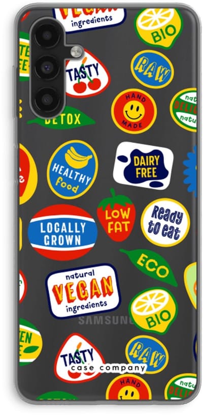 Case Company® - Hoesje geschikt voor Samsung Galaxy A13 5G hoesje - Fruitsticker - Soft Cover Telefoonhoesje - Bescherming aan alle Kanten en Schermrand